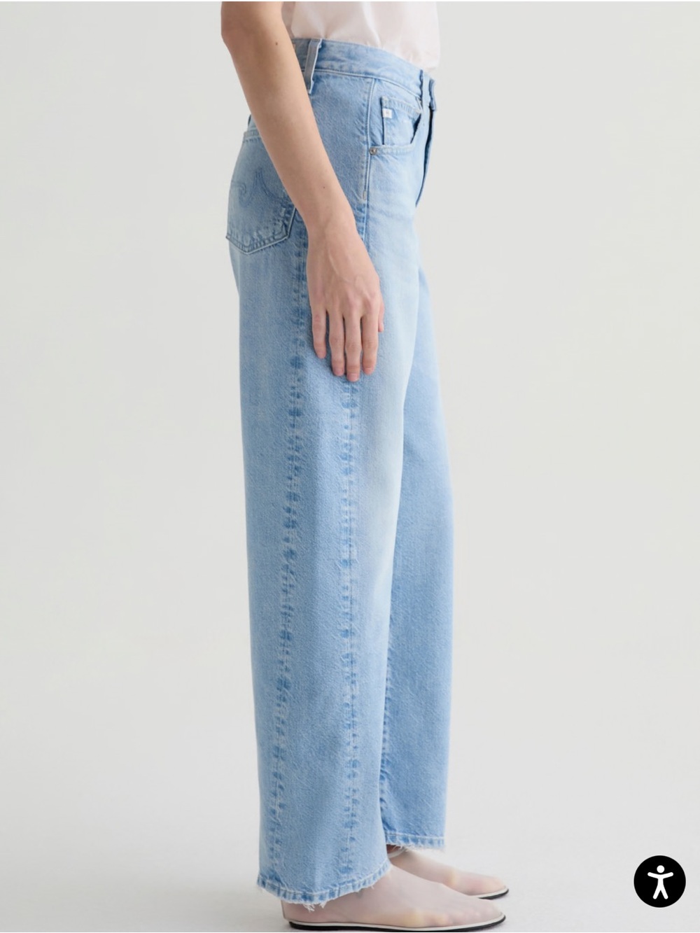 AG Adriano Goldschmied Hattie High Rise barrel Jean allusion Destructed size 26 - Picture 2 of 9